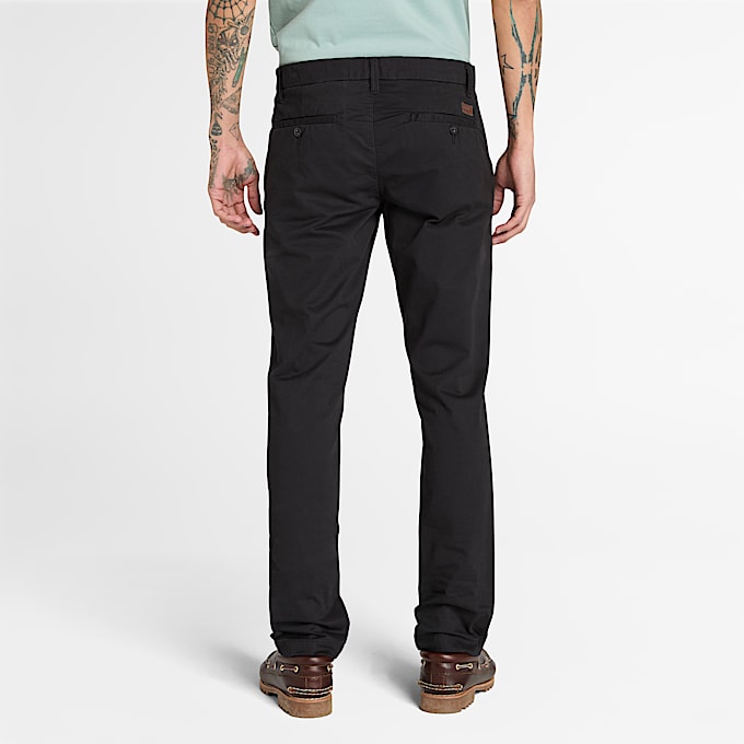 Claremont Twill Chino Slim Trouser for Men in Black