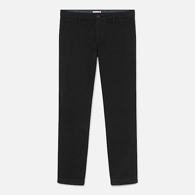 Claremont Twill Chino Slim Trouser for Men in Black