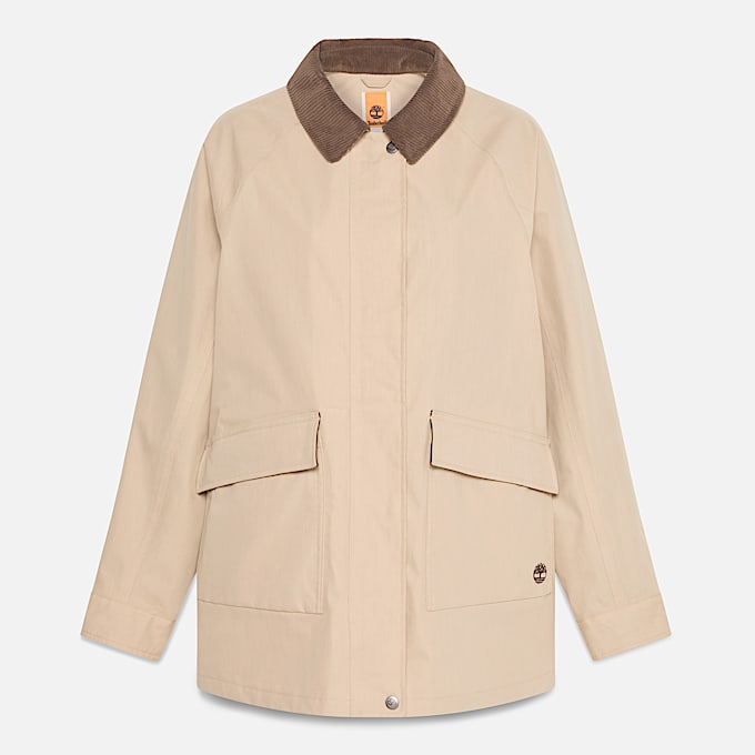 Abrigo de lona impermeable Wenham para mujer en beis