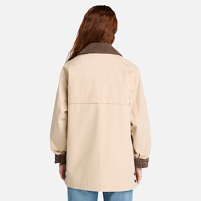 Abrigo de lona impermeable Wenham para mujer en beis