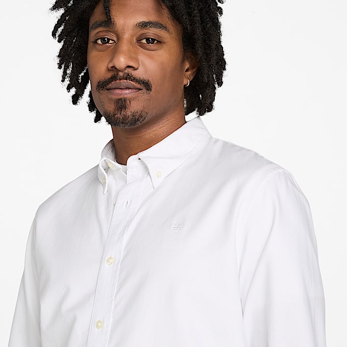 Chemise oxford pour homme en blanc