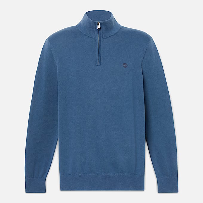 Williams River Pullover mit 1/4-Reißverschluss für Herren in Dunkelblau