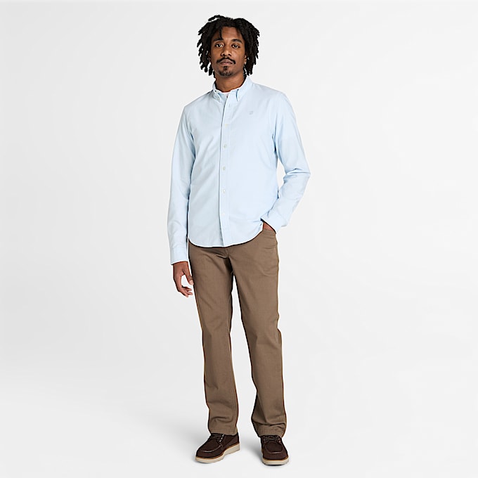 Chemise oxford pour homme en bleu