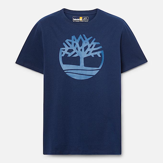 Kennebec River Kurzarm-T-Shirt mit Baumlogo für Herren in Dunkelblau