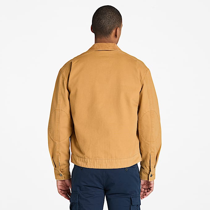 Veste en toile délavée Strafford pour homme en jaune