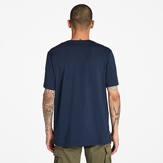 Kennebec River Kurzarm-T-Shirt mit Baumlogo für Herren in Dunkelblau