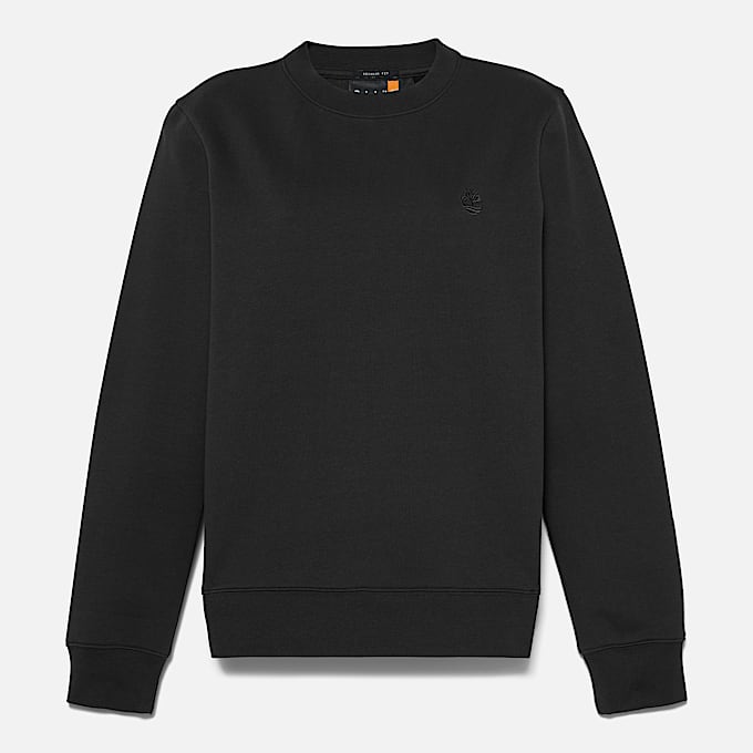 Exeter River Sweatshirt mit gebürsteter Rückseite und Rundhalsausschnitt für Damen in Schwarz