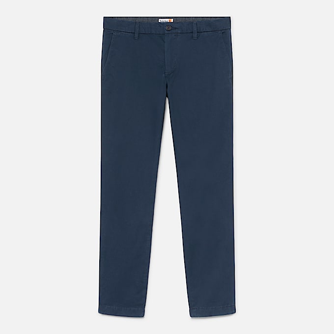 Claremont Twill Chino Slim Trouser for Men in Dark Blue
