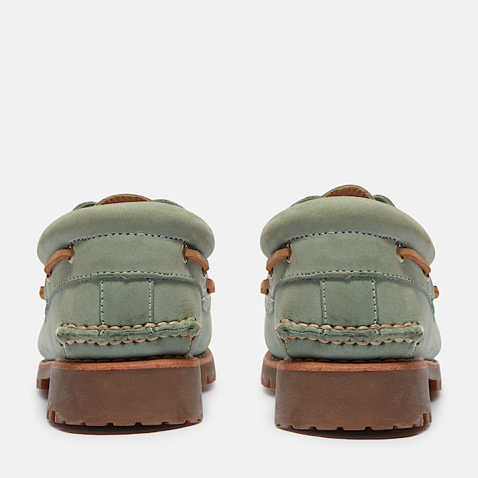 Sapato de Vela Cosido à Mão com Reentrâncias e 3 Ilhós Timberland® Authentic em Verde