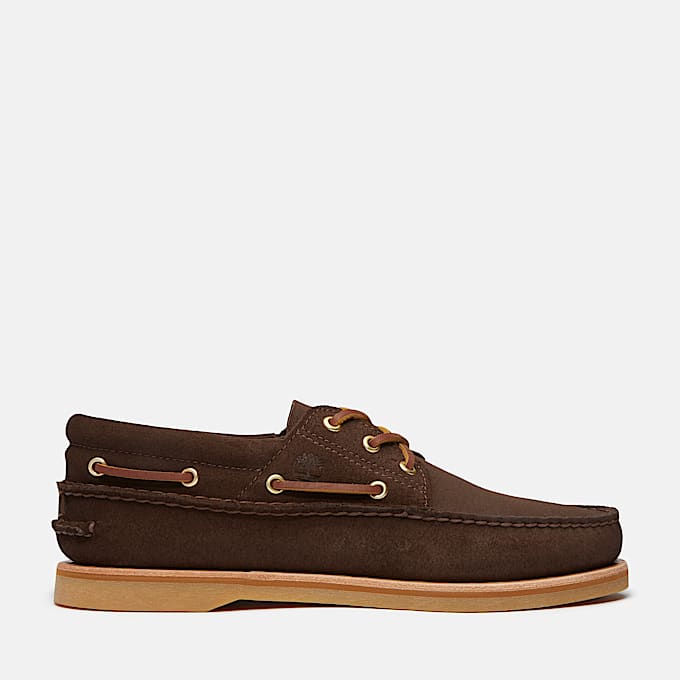 Crafted Boat Shoe for Men in Dark Brown - 1
