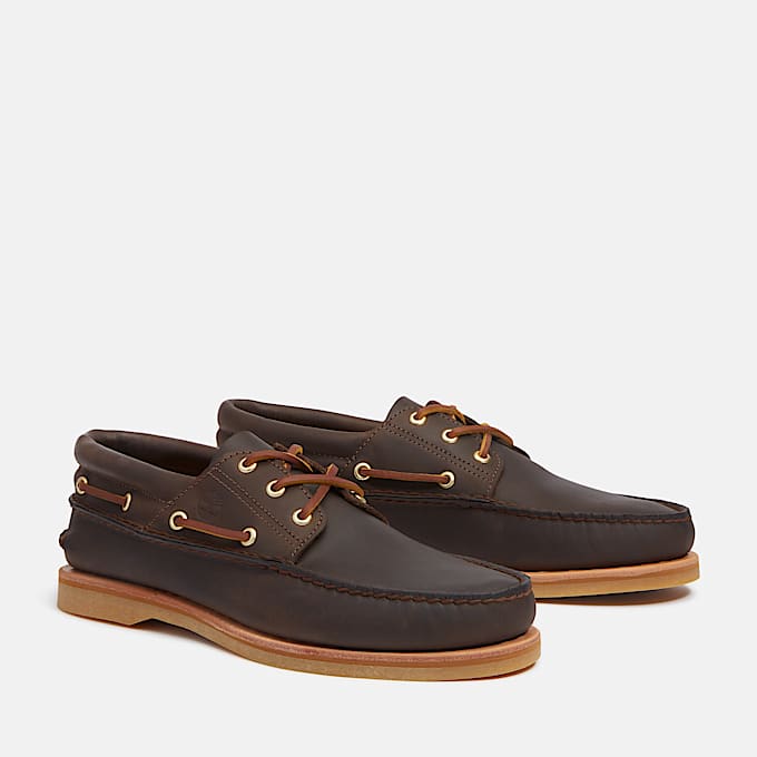 Crafted Boat Shoe for Men in Dark Brown