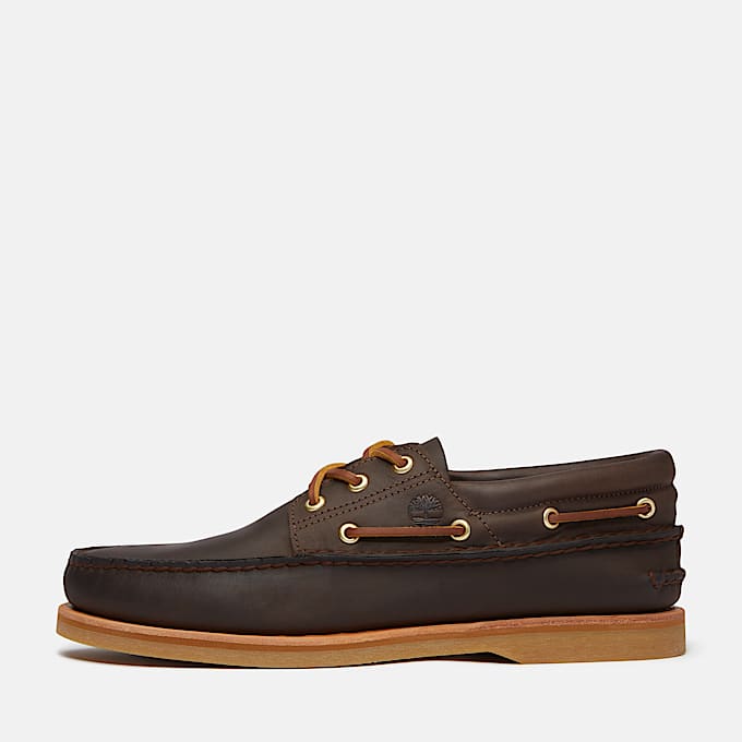 Crafted Boat Shoe for Men in Dark Brown