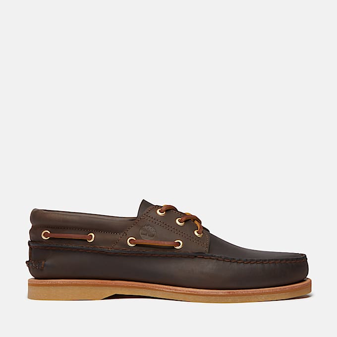 Crafted Boat Shoe for Men in Dark Brown - 1