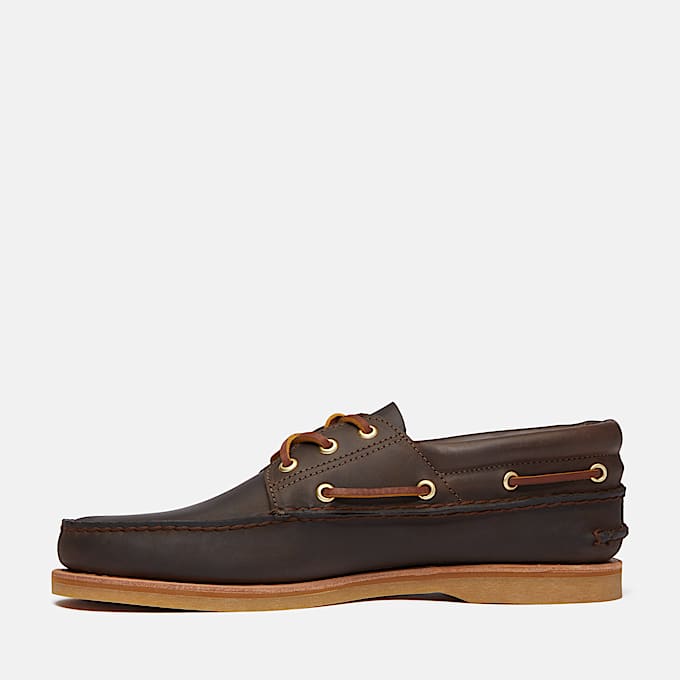 Crafted Boat Shoe for Men in Dark Brown