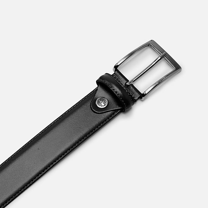 Cintura Regolabile in Pelle Birch Point da Uomo in colore nero