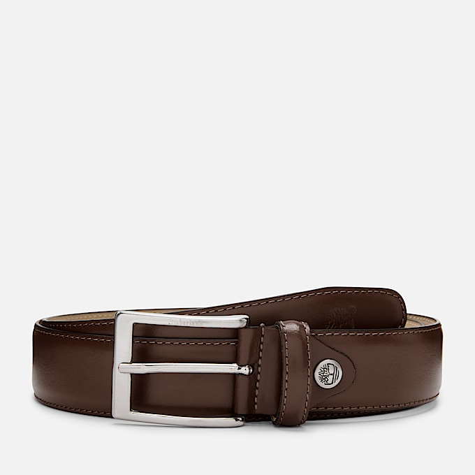 Birch Point Adjustable Leather Belt for Men in Dark Brown - 1