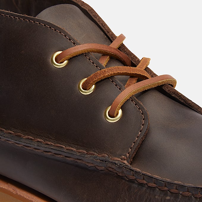 Crafted Boat Mid Boot for Men in Dark Brown