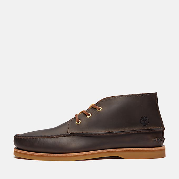 Crafted Boat Mid Boot for Men in Dark Brown