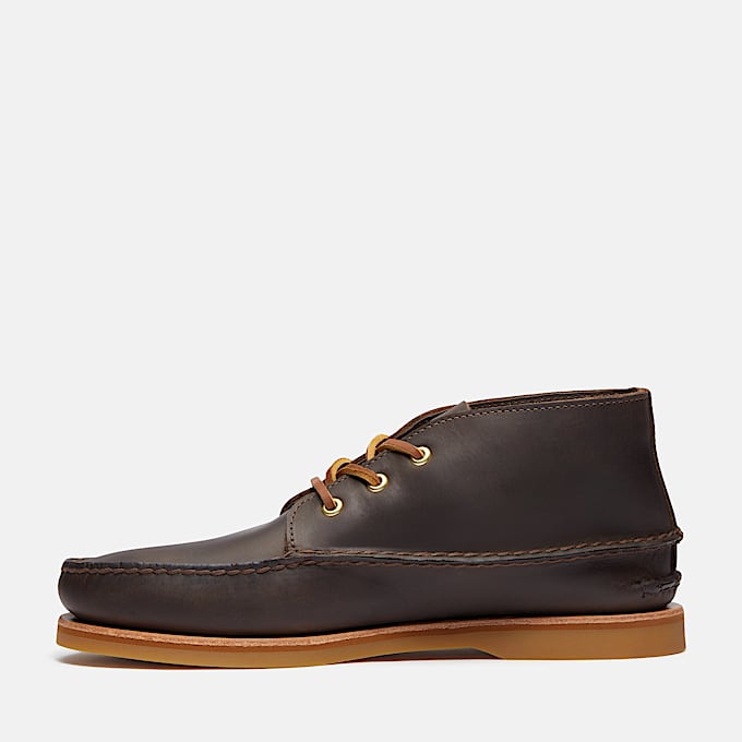 Crafted Boat Mid Boot for Men in Dark Brown