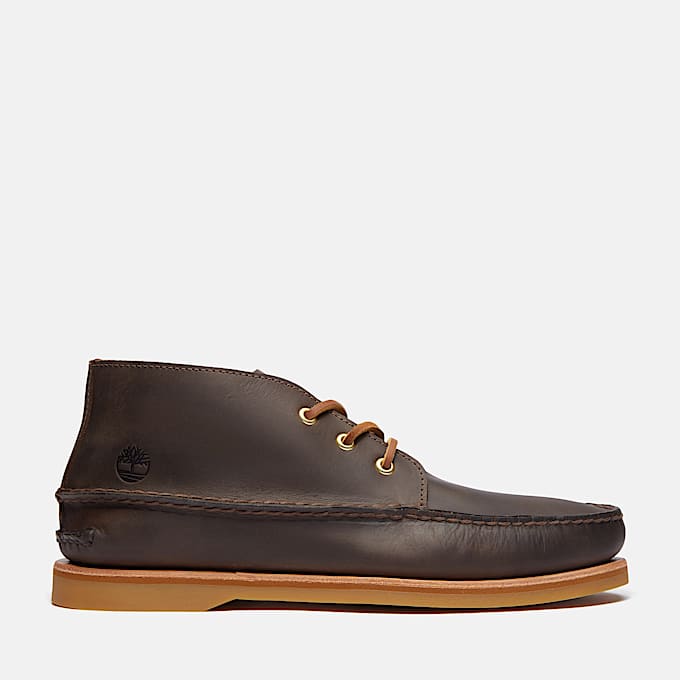 Crafted Boat Mid Boot for Men in Dark Brown - 1