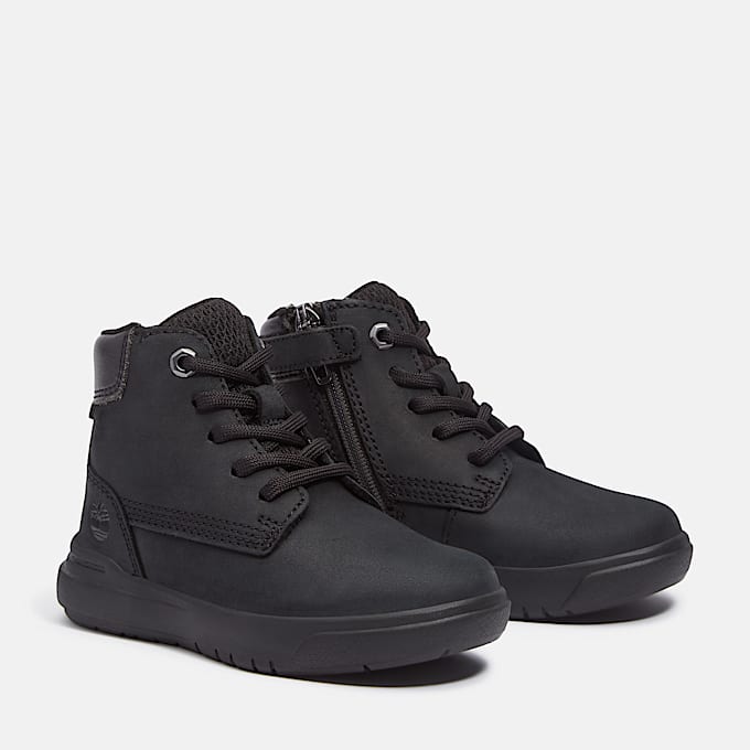 Basket à zip et lacets Seneca Bay pour tout-petit en noir