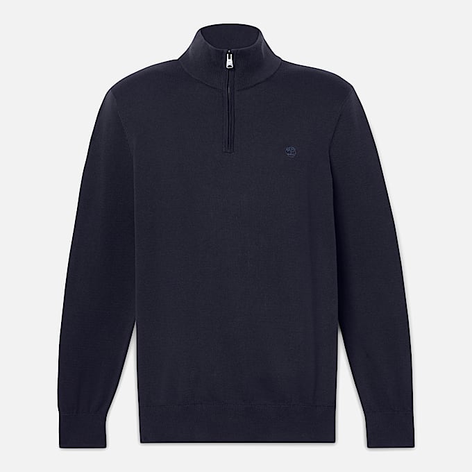 Williams River Pullover mit 1/4-Reißverschluss für Herren in Dunkelblau
