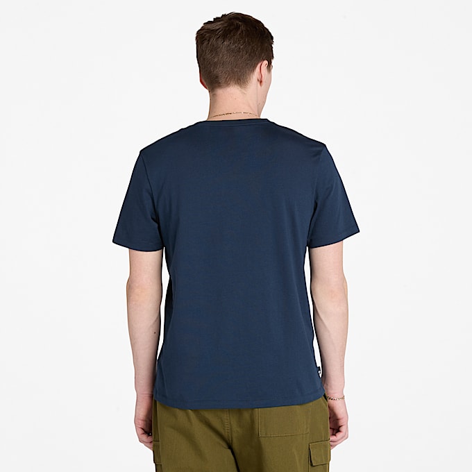Kennebec River Linear Logo-T-Shirt für Herren in Dunkelblau