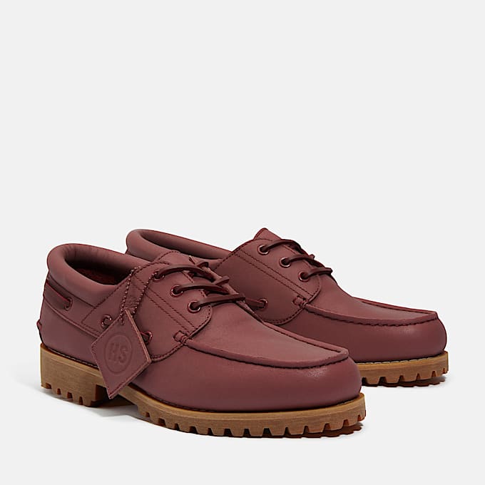 Scarpa da Barca 3-Eye Lug Timberland® and HIGHSNOBIETY da Uomo in rosso scuro