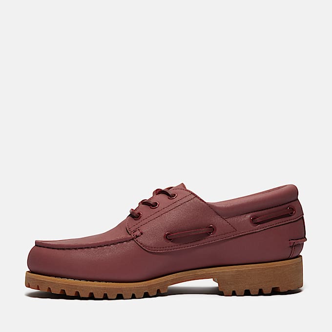 Scarpa da Barca 3-Eye Lug Timberland® and HIGHSNOBIETY da Uomo in rosso scuro