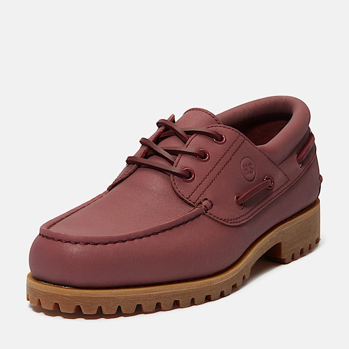 Scarpa da Barca 3-Eye Lug Timberland® and HIGHSNOBIETY da Uomo in rosso scuro