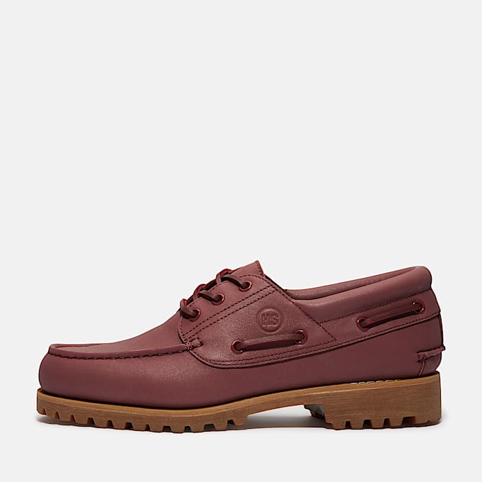 Scarpa da Barca 3-Eye Lug Timberland® and HIGHSNOBIETY da Uomo in rosso scuro