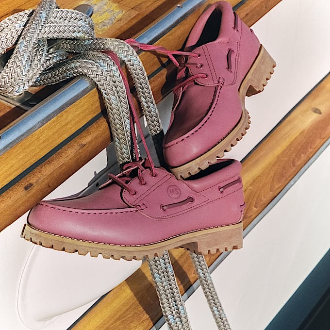 Scarpa da Barca 3-Eye Lug Timberland® and HIGHSNOBIETY da Uomo in rosso scuro