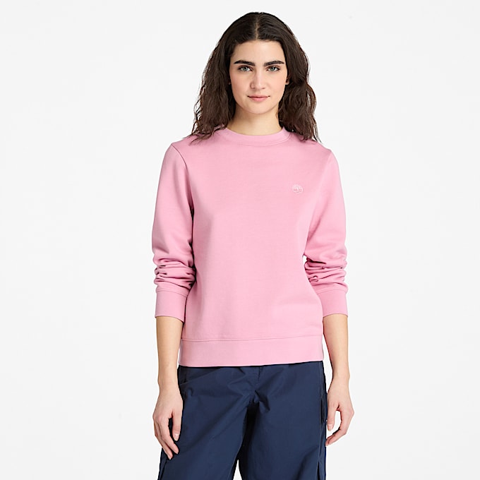 Exeter River Brushedback Crewneck Sweatshirt for Women in Pink - 1