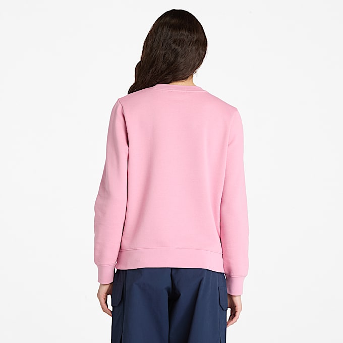 Exeter River Brushedback Crewneck Sweatshirt for Women in Pink