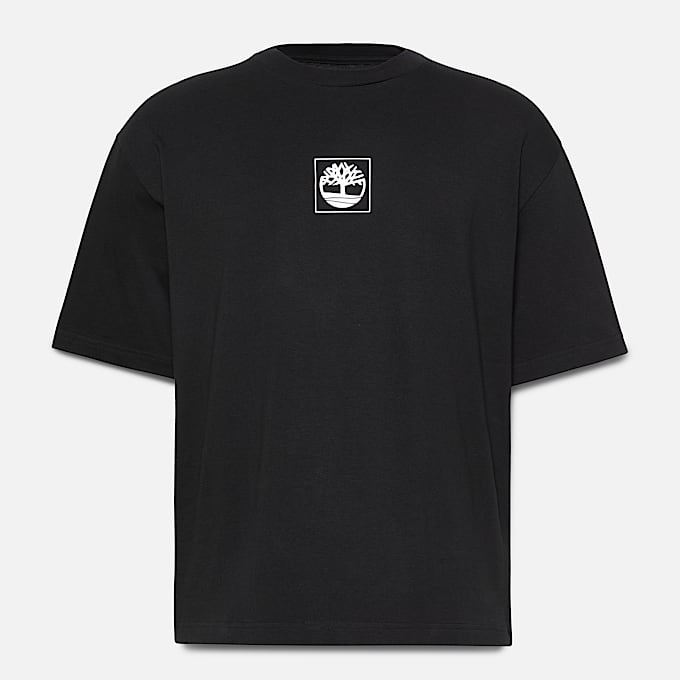 Building Blocks T-Shirt mit kurzen Ärmeln und Grafik in Schwarz