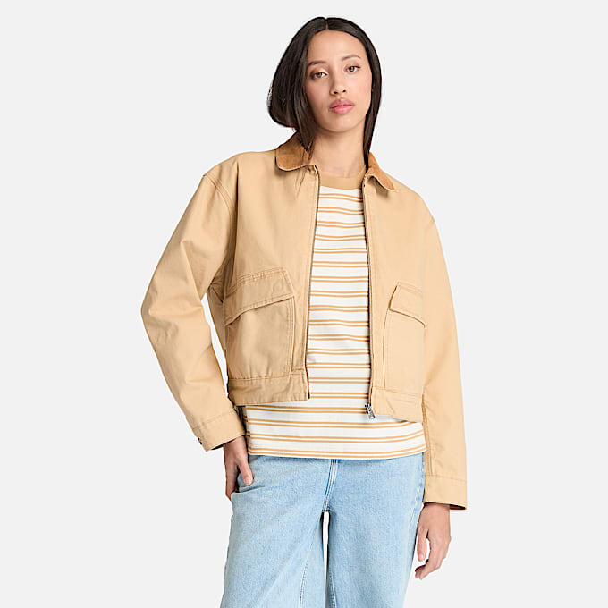 Strafford verwassen canvas Jack voor dames in geel