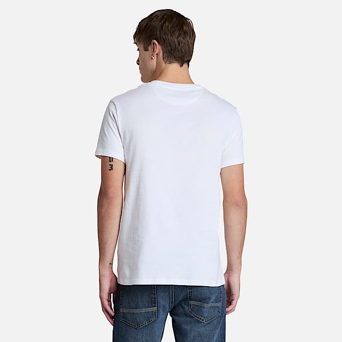 Dunstan River Kurzarm-T-Shirt für Herren in Weiß