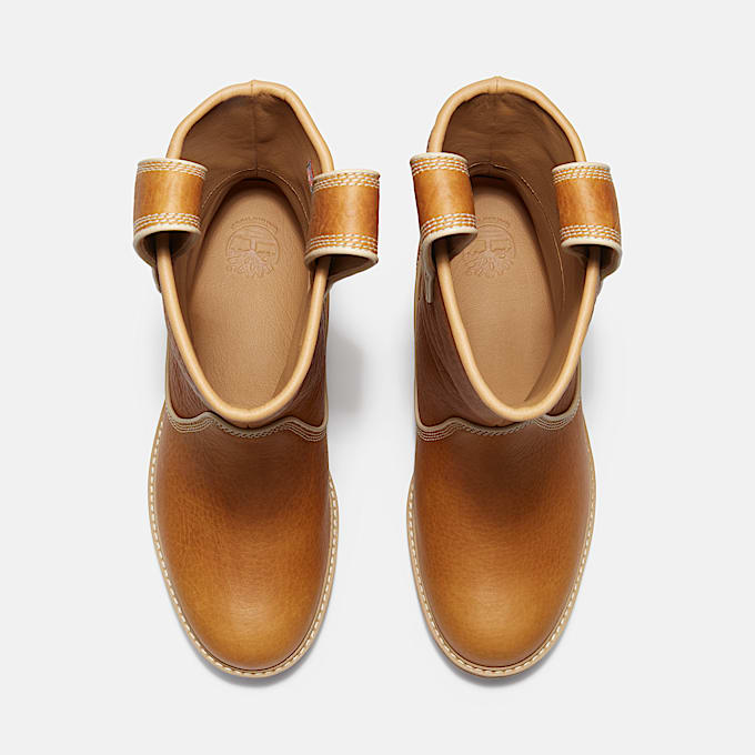 Waterdichte Hoge Pull-On Boot met Vibram-zool voor heren in geel