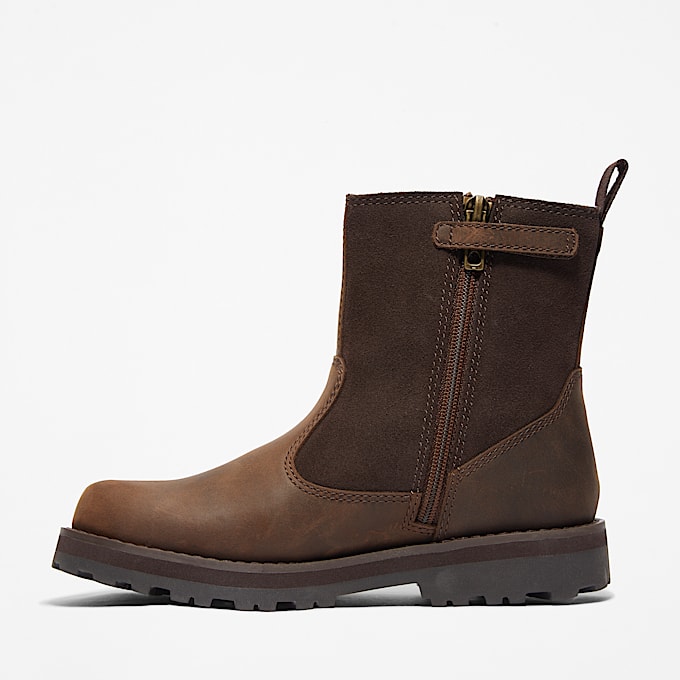 Bottine à doublure chaude Courma Kid pour enfant en marron foncé
