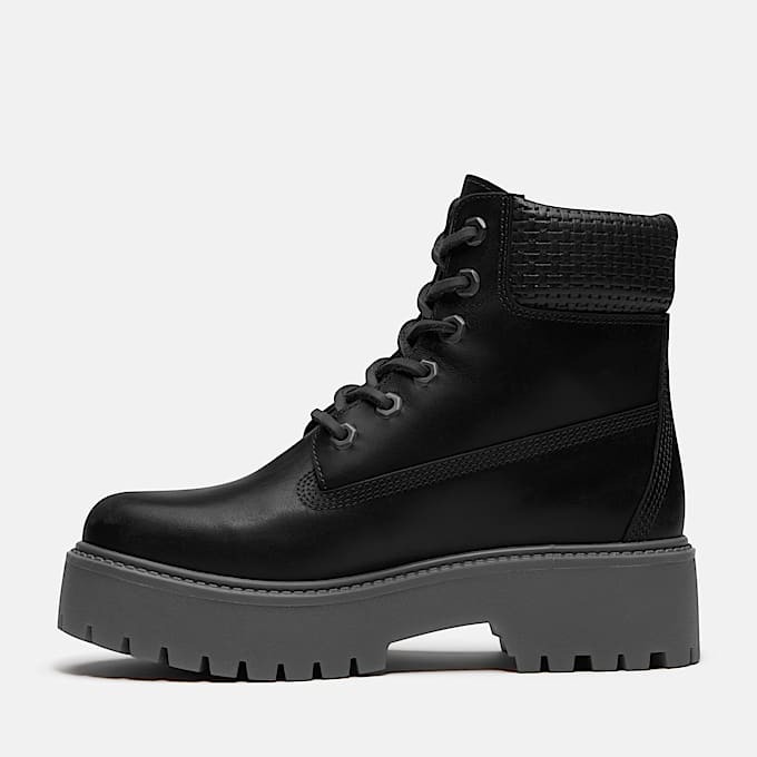 Wasserdichter Stone Street 6-Inch-Boot mit Plattform für Damen in Schwarz