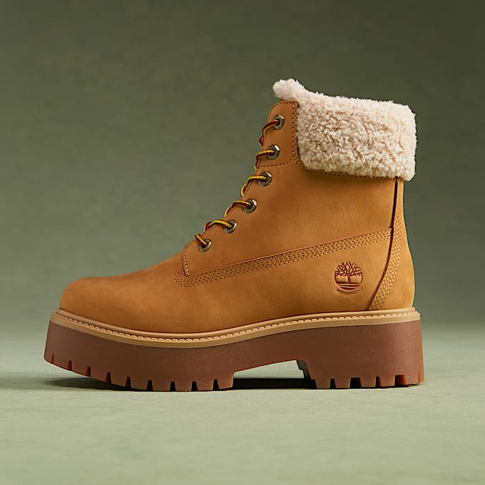 Wasserdichter Stone Street Boot mit Plateausohle und warmem Futter für Damen in Gelb - 1