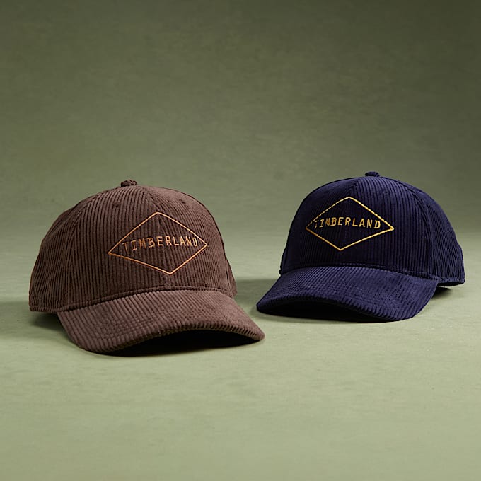 Baseballcap aus Cord in Braun