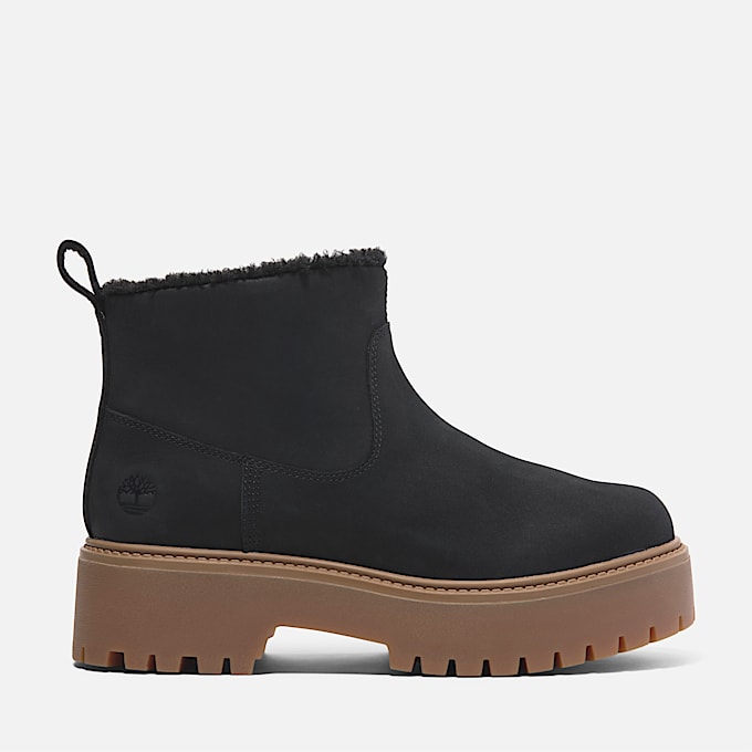 Black wedge timberland boots on sale