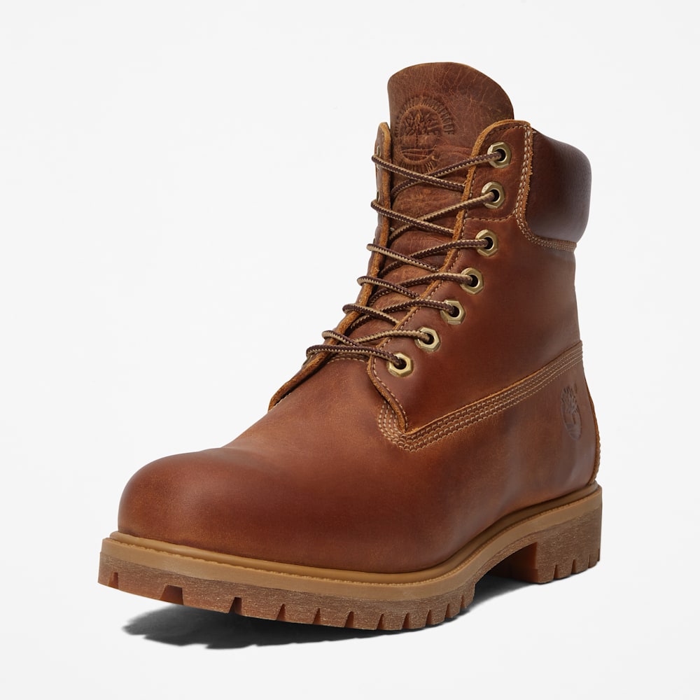 Timberland Premium 6-Inch Lace-Up Waterproof Boot for Men in Brown