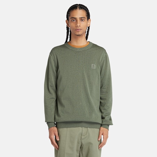 Garment-dyed Jumper for Men in Green