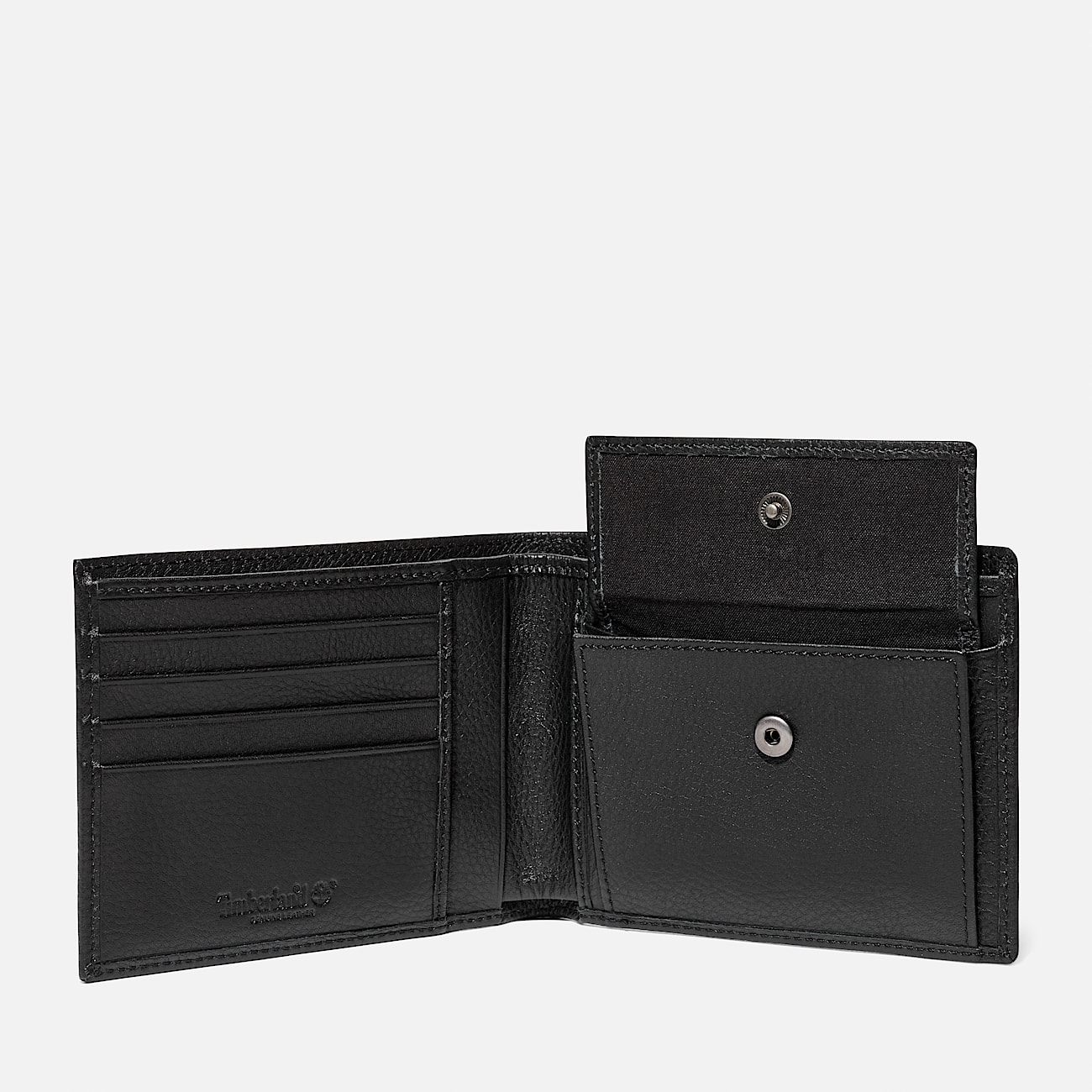 Faltbare Kennebunk Brieftasche Leder mit Münzfach für Herren in Schwarz - 2