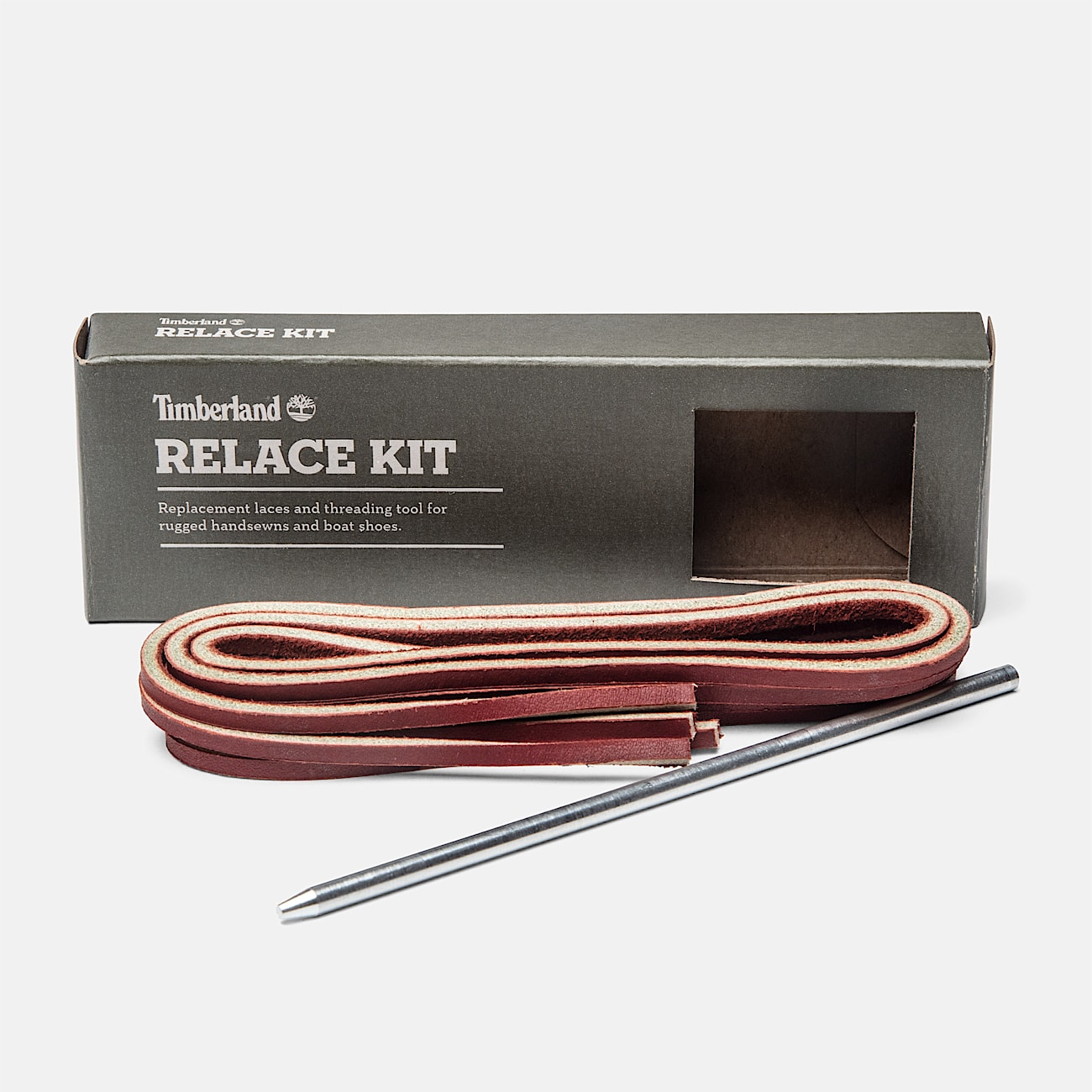 Schnrsenkel aus Rohleder mit EinfdelKit in Rot TBL Braun ALT1