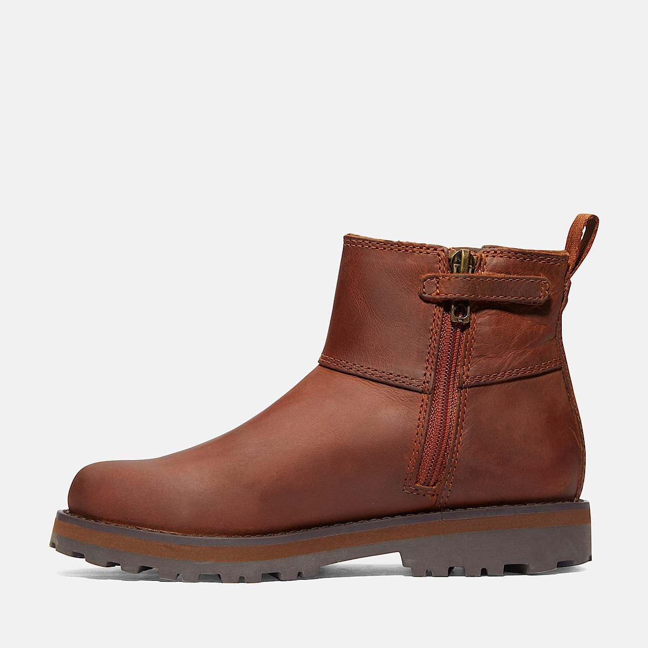 Courma Chelseaboot voor kids in zwart TBL bruin ALT5