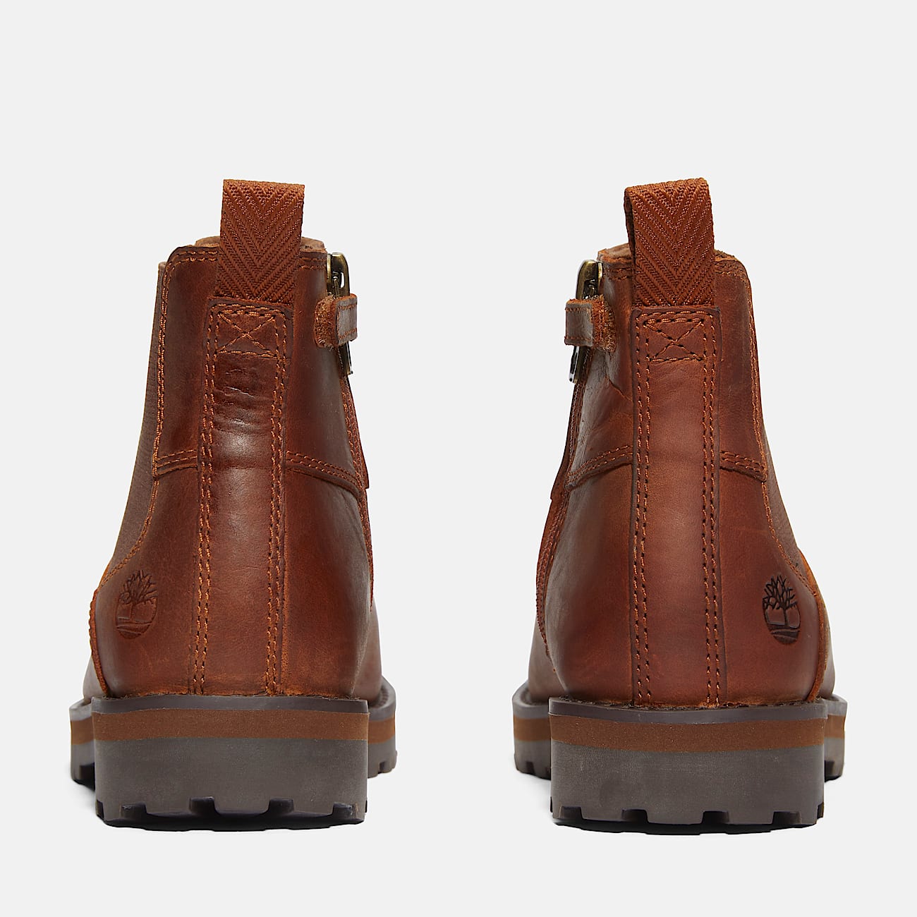 Courma Chelseaboot voor kids in zwart TBL bruin ALT4