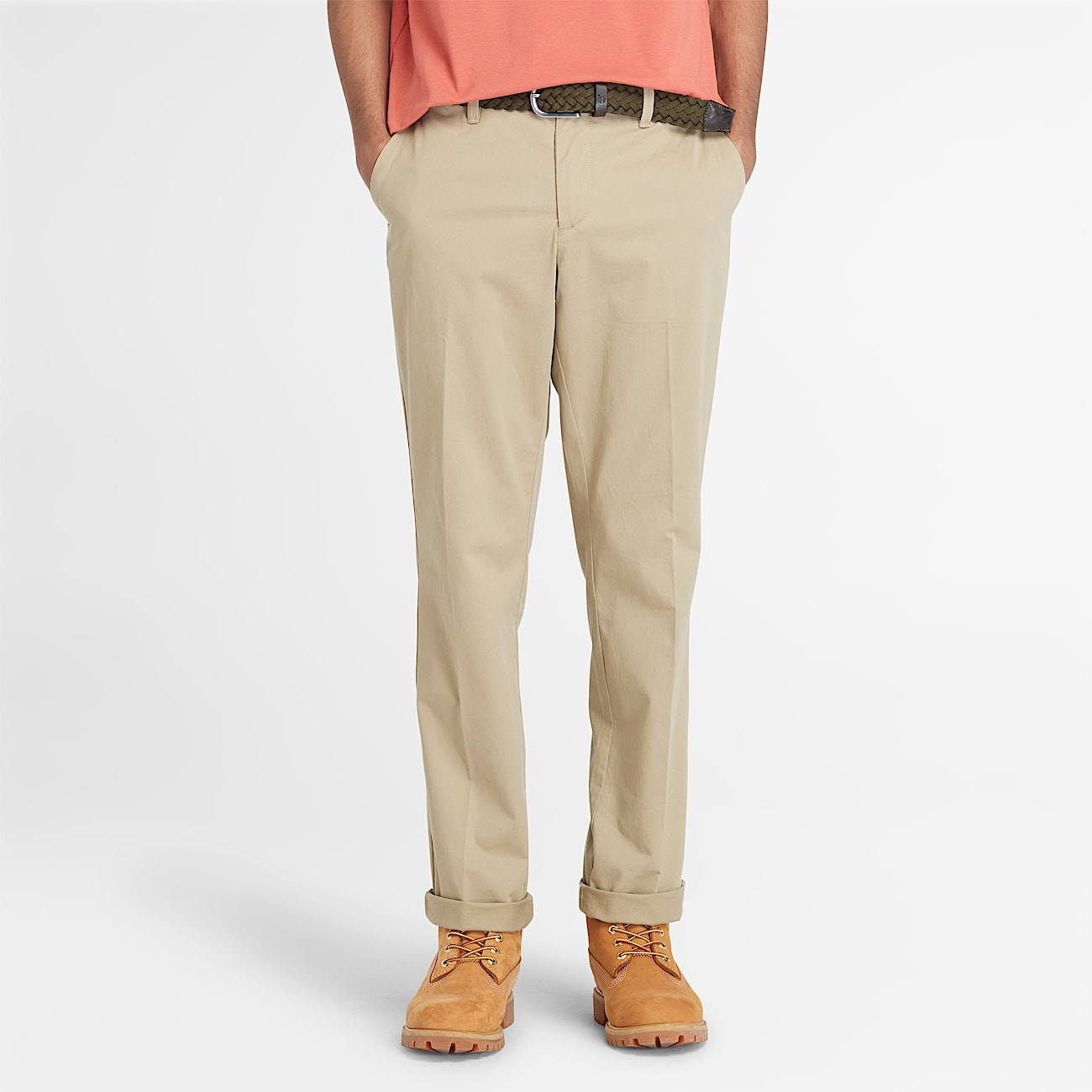 Pantaloni Chino in Twill Claremont da Uomo in beige - 1